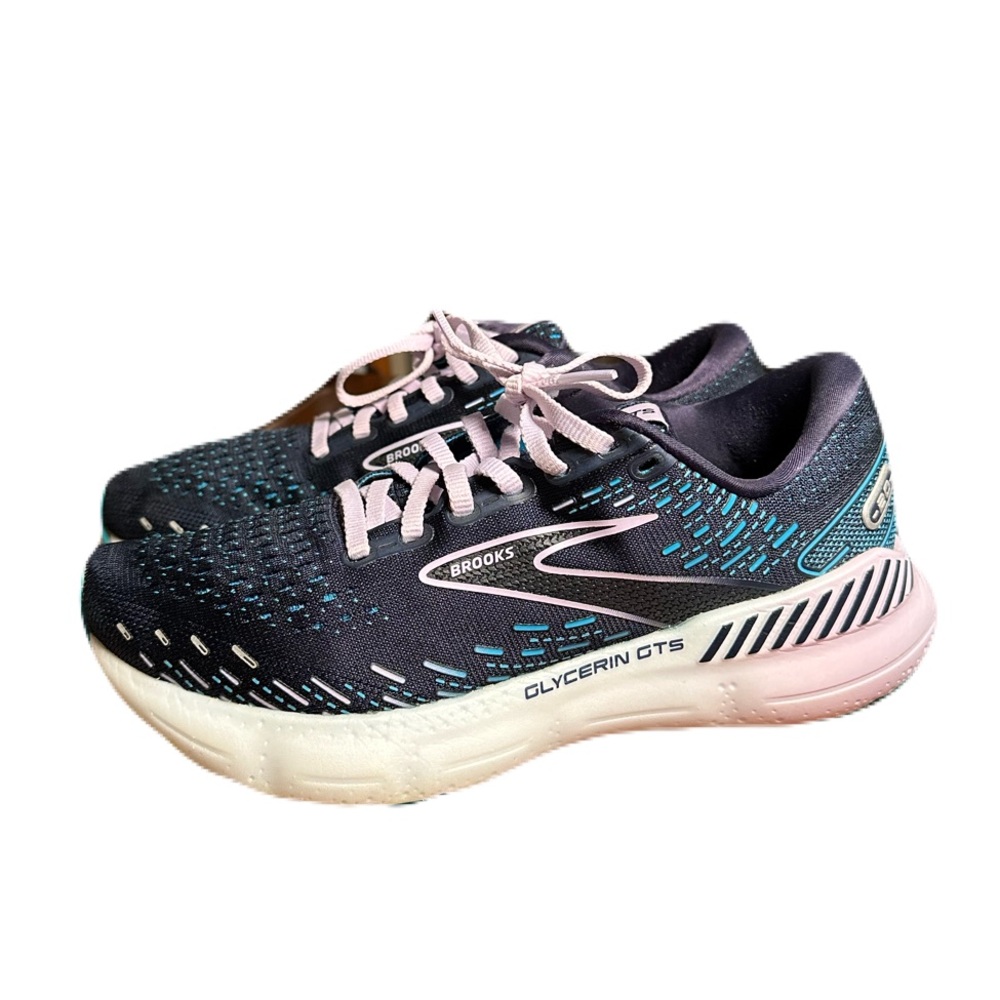 Brooks Glycerin GTS 20 WMNS 7 Medium B Shoe Pink  Blue Running Walking